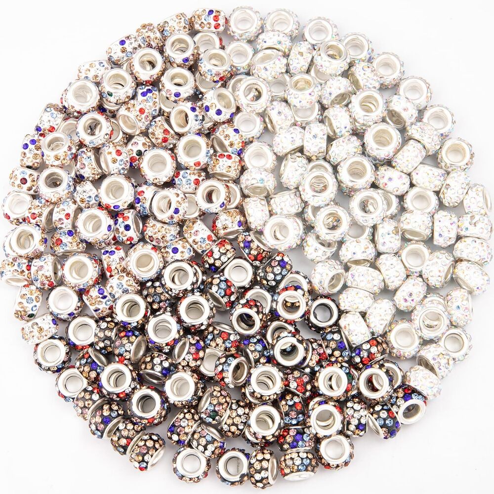 3399 200 Pieces European Large Hole Spacer Beads, Colour European Craft